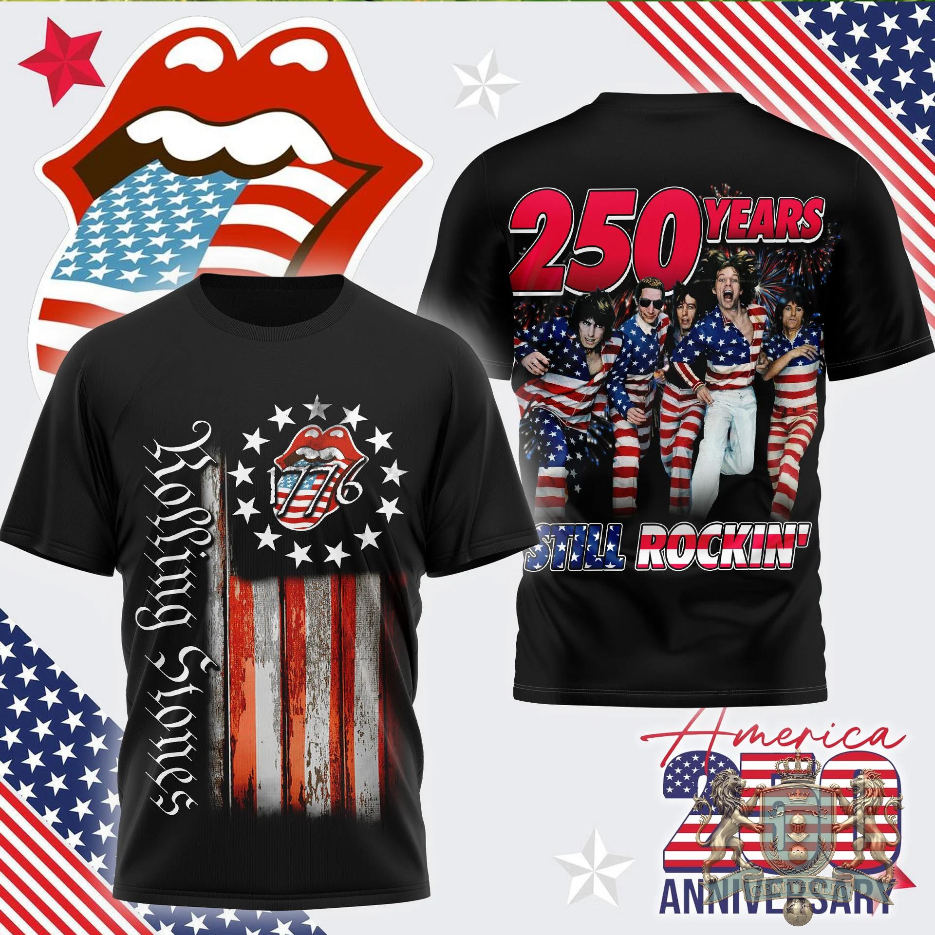 The Rolling Stones America 250th Anniversary Still Rockin' T-Shirt - Front View
