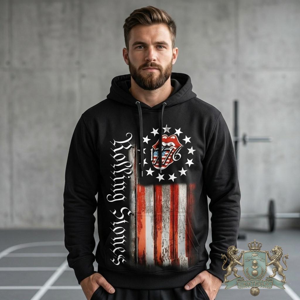 The Rolling Stones USA 250 Years Still Rockin' Hoodie - Detail View
