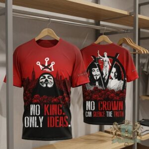 V for Vendetta No King Only Ideas 3D T-Shirt