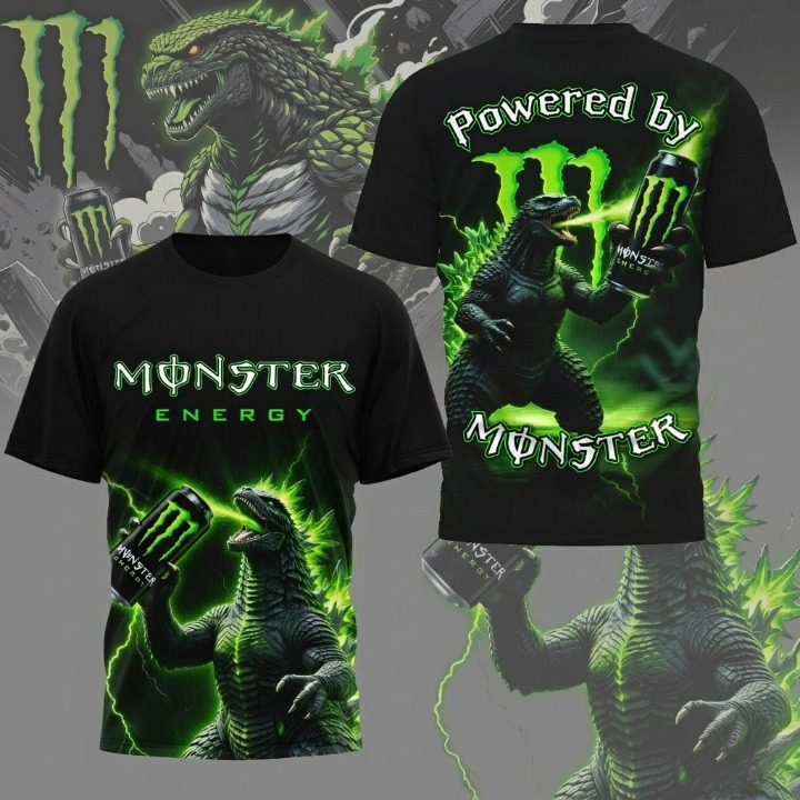 Godzilla Powered by Monster Energy T-Shirt - Front View