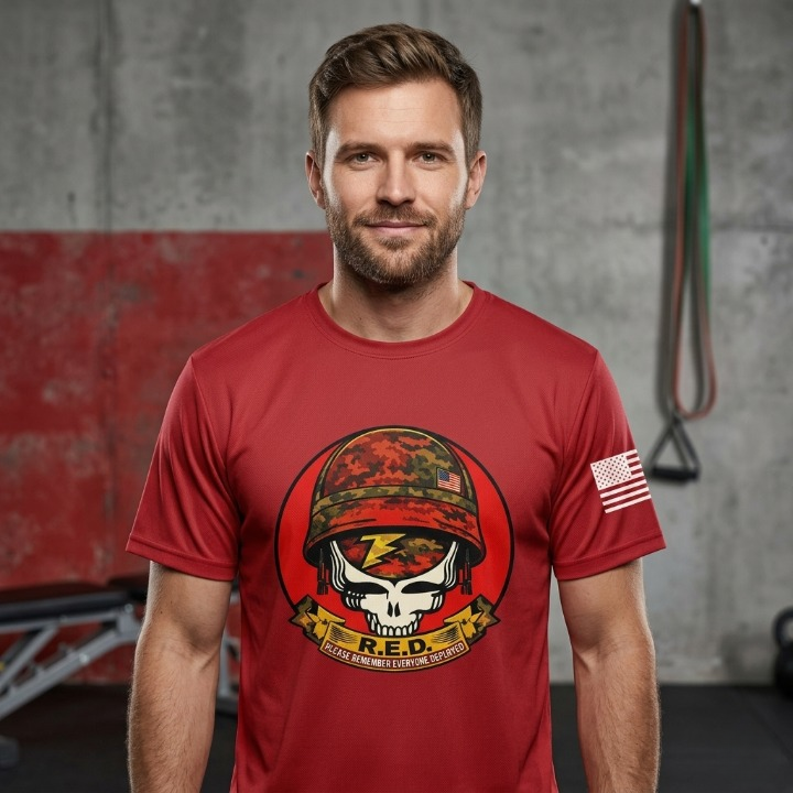 Grateful Dead RED Friday Remember T-Shirt - Front View