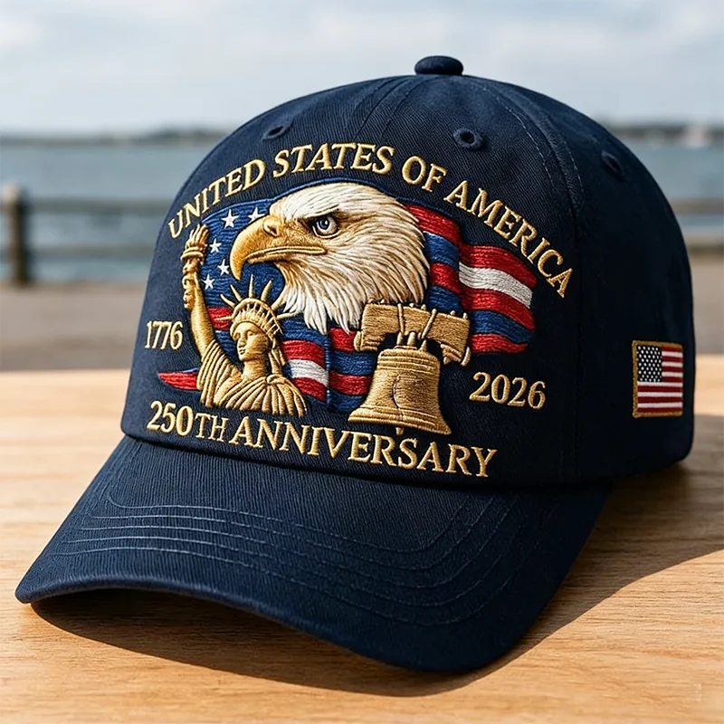 United States of America 250th Anniversary 1776-2026 Cap - Detail View