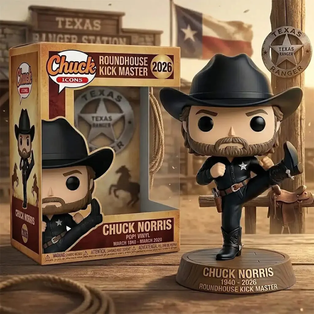 Chuck Norris Texas Ranger Roundhouse Kick Master 1940-2026 Pop Vinyl Figure - Front View