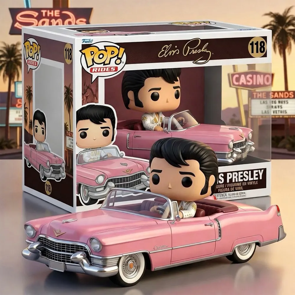 Elvis Presley Pink Cadillac Funko Pop! Ride 118 - Front View