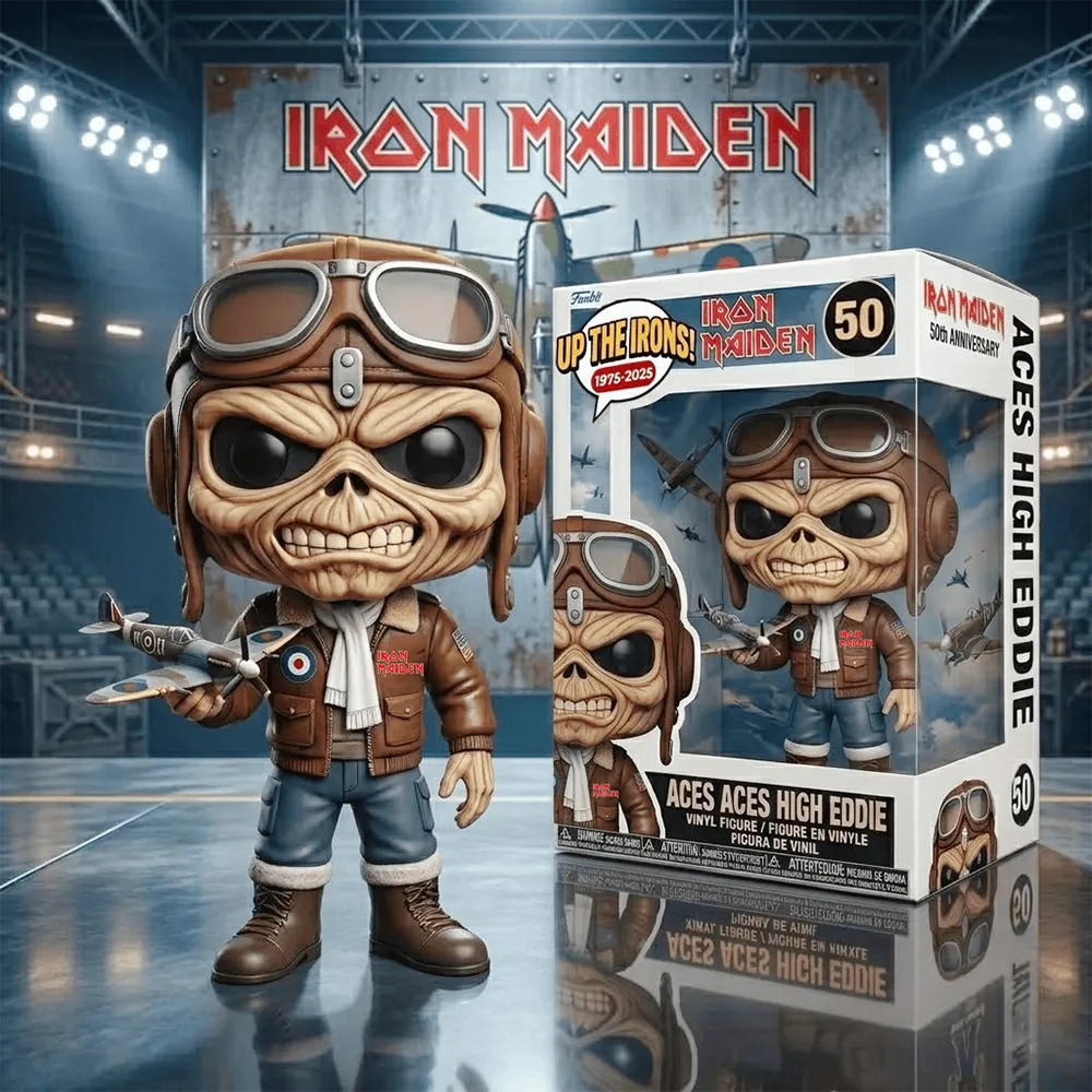 Iron Maiden Aces High Eddie 50th Anniversary Funko Pop Vinyl Figure - Front View