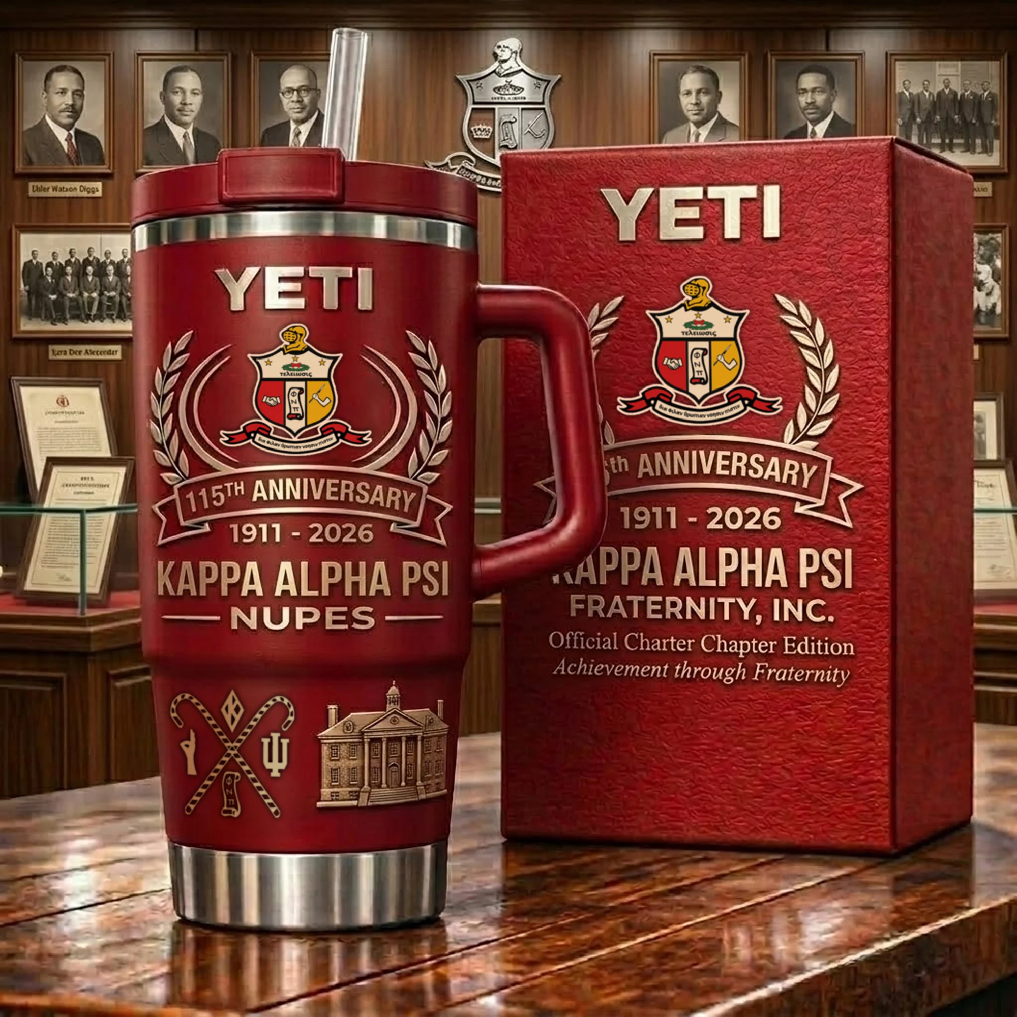 Kappa Alpha Psi 115th Anniversary 1911-2026 YETI Tumbler - Front View