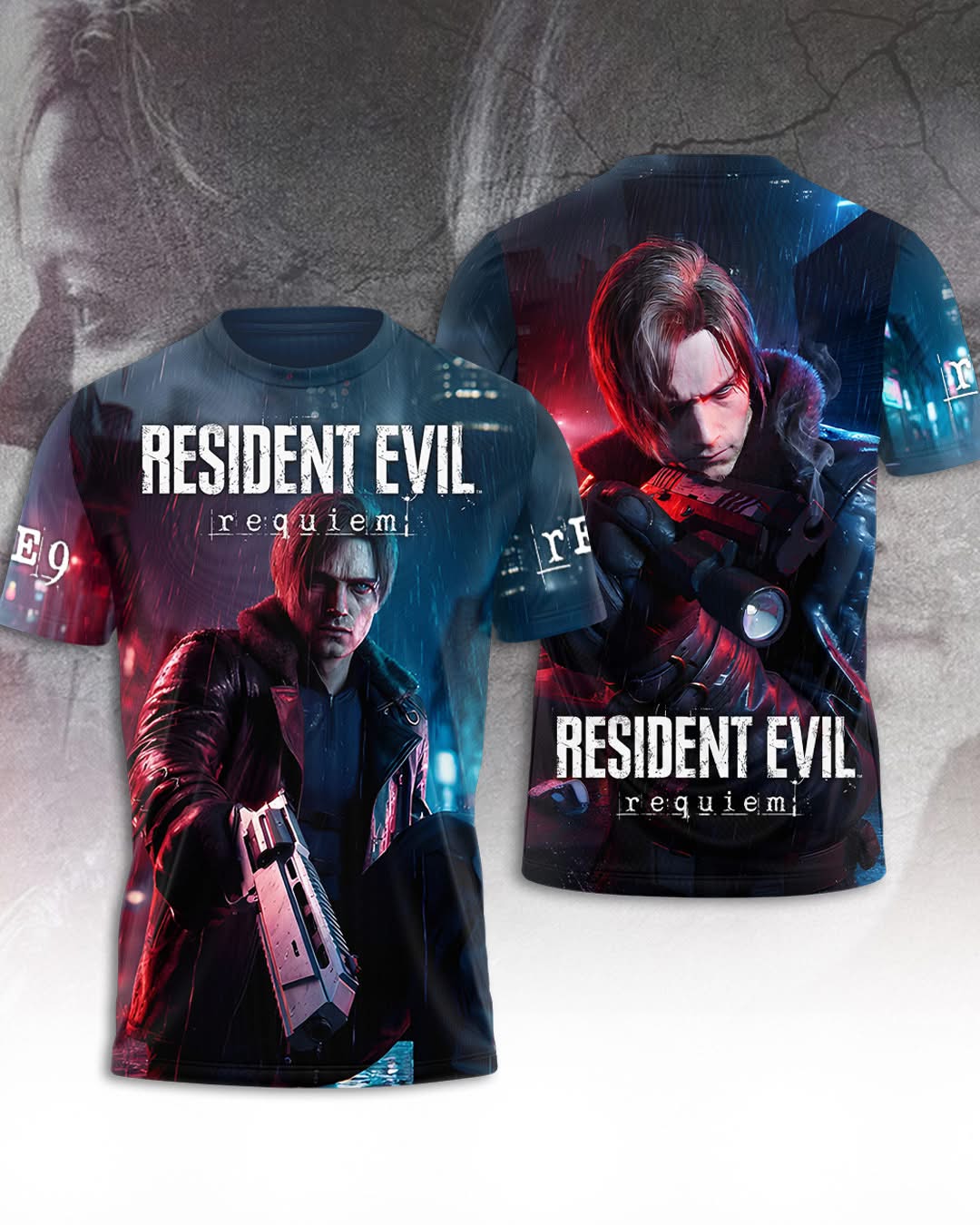 Resident Evil Requiem Leon Kennedy T-Shirt - Front View