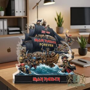 Iron Maiden Pirate Ship Forever EST 1975 Layered Wooden Art