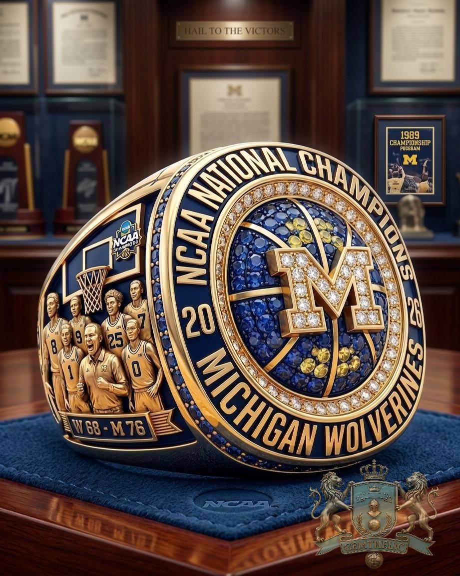 Michigan Wolverines 1989 NCAA National Championship Ring - Front View