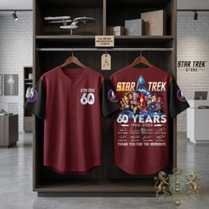 Star Trek 60 Years Anniversary 1966-2026 Baseball Jersey