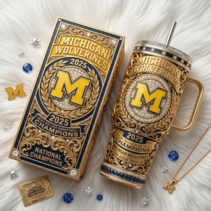 Michigan Wolverines 2026 NCAA College Basketball National Champions Tumbler
