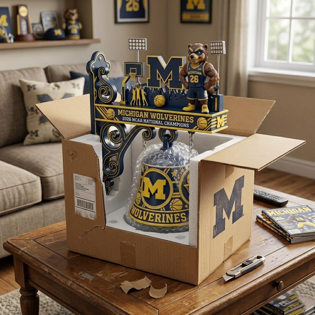 Michigan Wolverines 2026 NCAA National Champions Wall Bell - Detail View