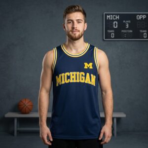 Michigan Wolverines NCAA Men's Basketball Champions 2025-2026 Basketball Jersey