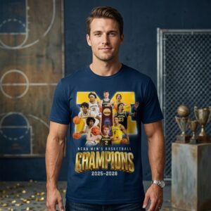 Michigan Wolverines NCAA Men's Basketball Champions 2025-2026 Roster T-Shirt
