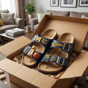 Michigan Wolverines NCAA Men's Basketball Champions Sandals