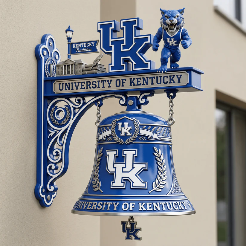 University of Kentucky Wildcats Kentucky Tradition Wall Decor Bell - Front View