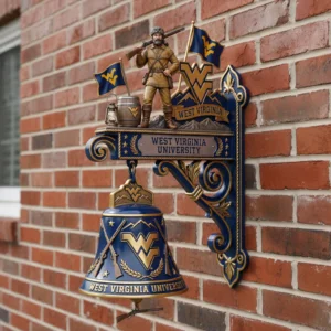 West Virginia University Mountaineer Mascot Hanging Wall Bell