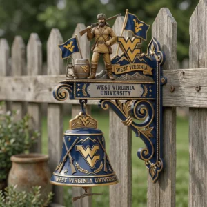 West Virginia University Mountaineer Mascot Hanging Wall Bell