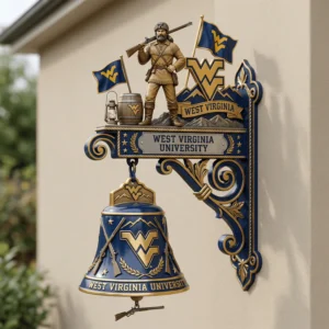West Virginia University Mountaineer Mascot Hanging Wall Bell