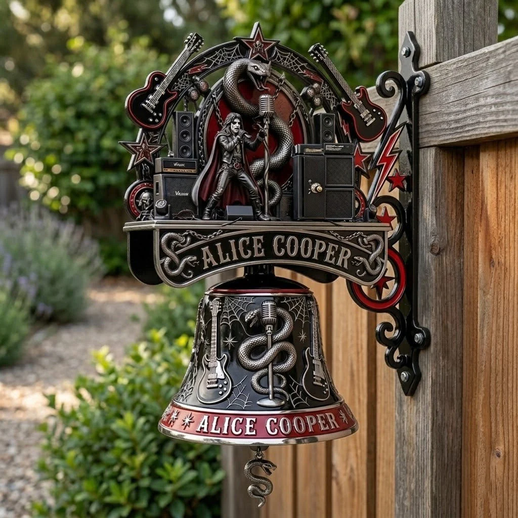 Alice Cooper Decorative Wall Bell - Detail View
