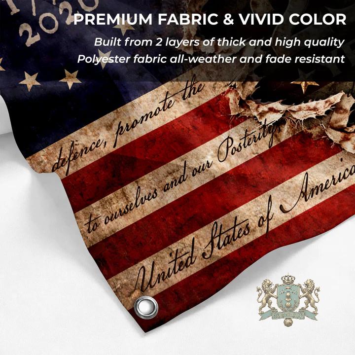 America 250 Years Anniversary 1776-2026 Flag - Detail View