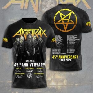 Anthrax 45th Anniversary Tour 2026 Signed T-Shirt