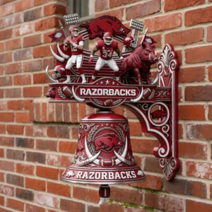Arkansas Razorbacks Football Sculptural Wall Bell