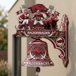 Arkansas Razorbacks Football Sculptural Wall Bell