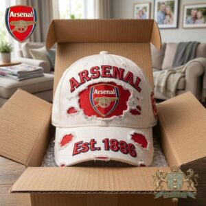 Arsenal Est 1886 The Gunners Distressed Baseball Cap