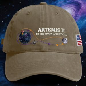 Artemis II To The Moon And Beyond Mission Flight Path Baseball Cap
