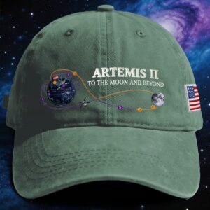 Artemis II To The Moon And Beyond Mission Flight Path Baseball Cap