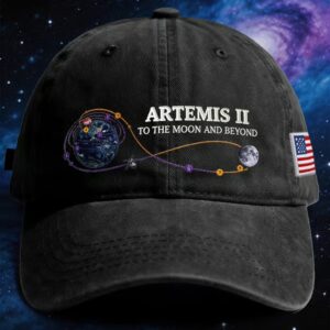 Artemis II To The Moon And Beyond Mission Flight Path Baseball Cap