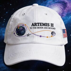 Artemis II To The Moon And Beyond Mission Flight Path Baseball Cap