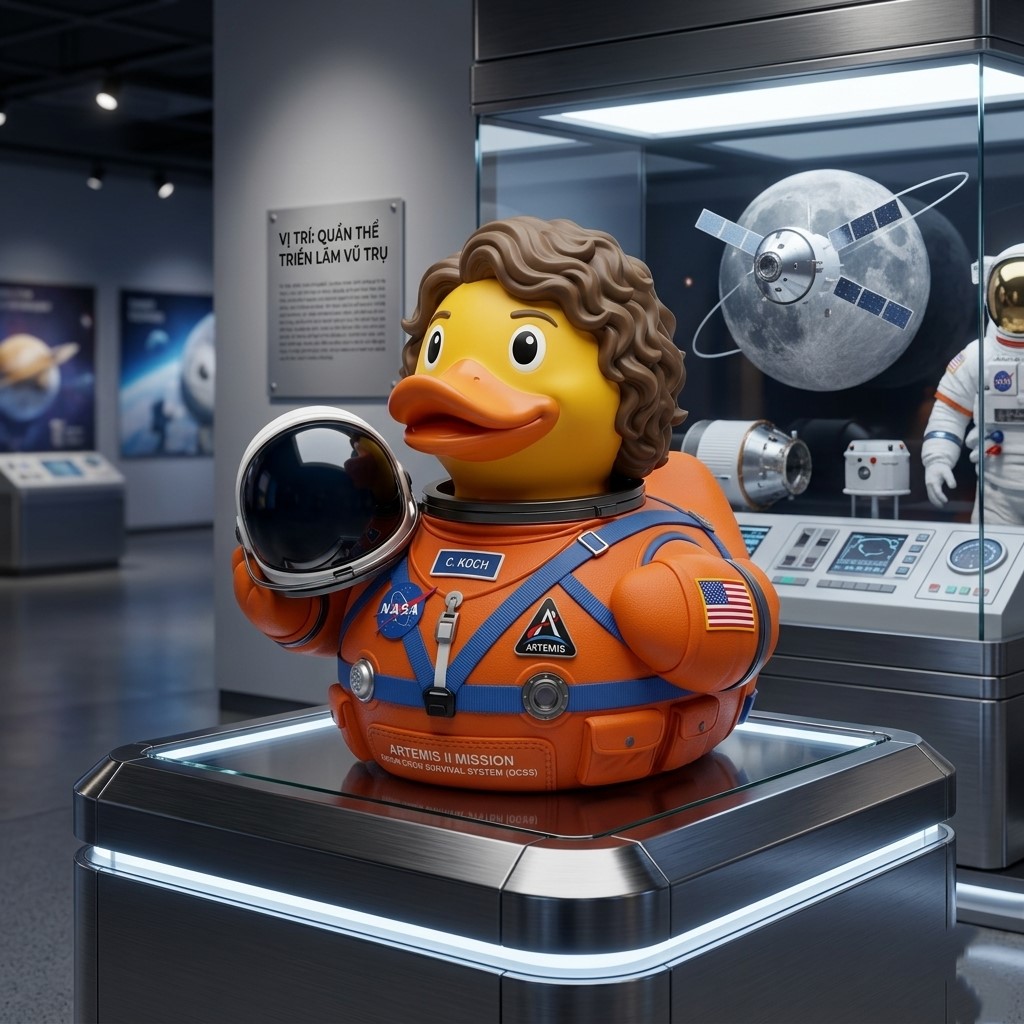 Astronaut Christina Koch Artemis II Mission Rubber Duck - Front View