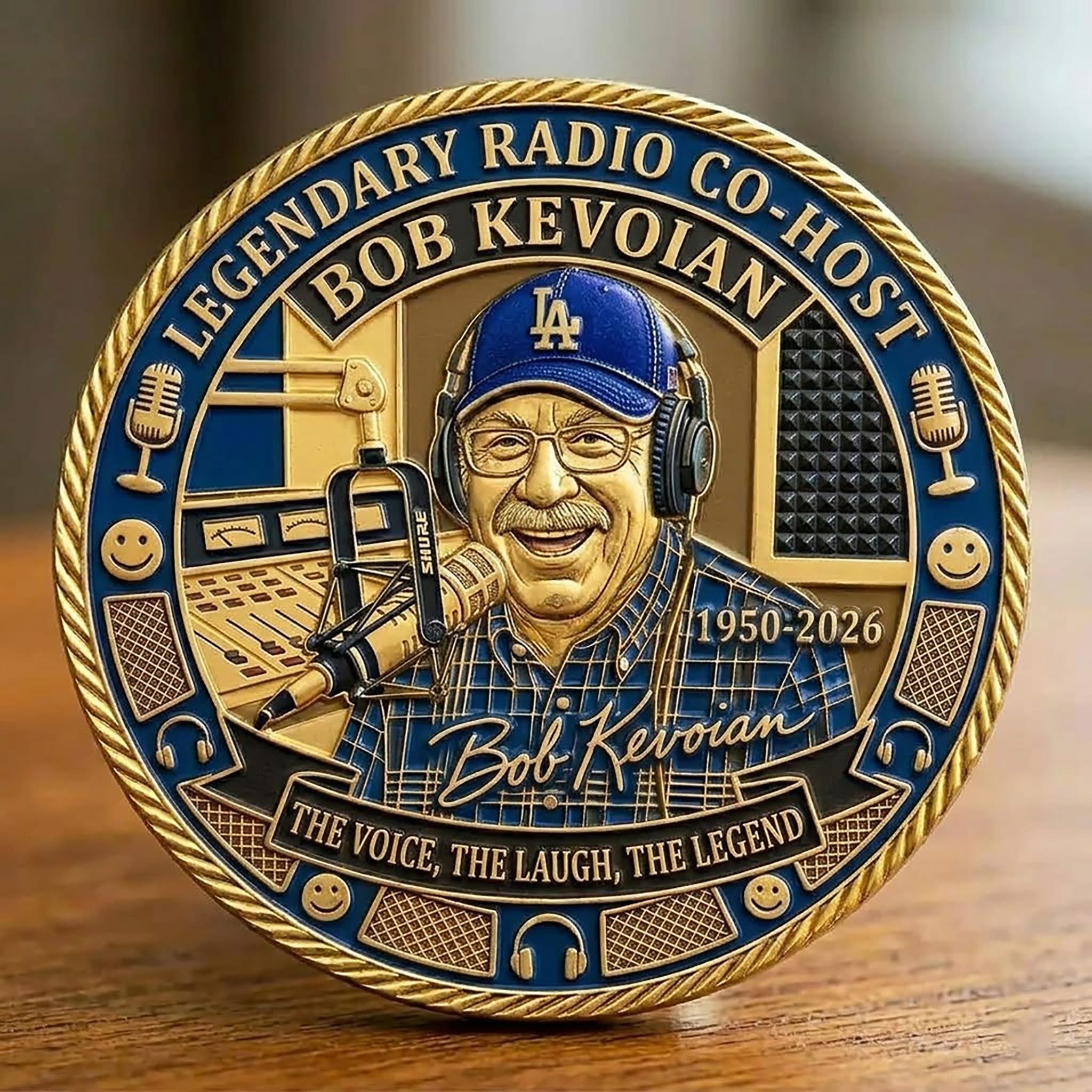 Bob Kevoian Legend Radio Tribute Coin - Front View