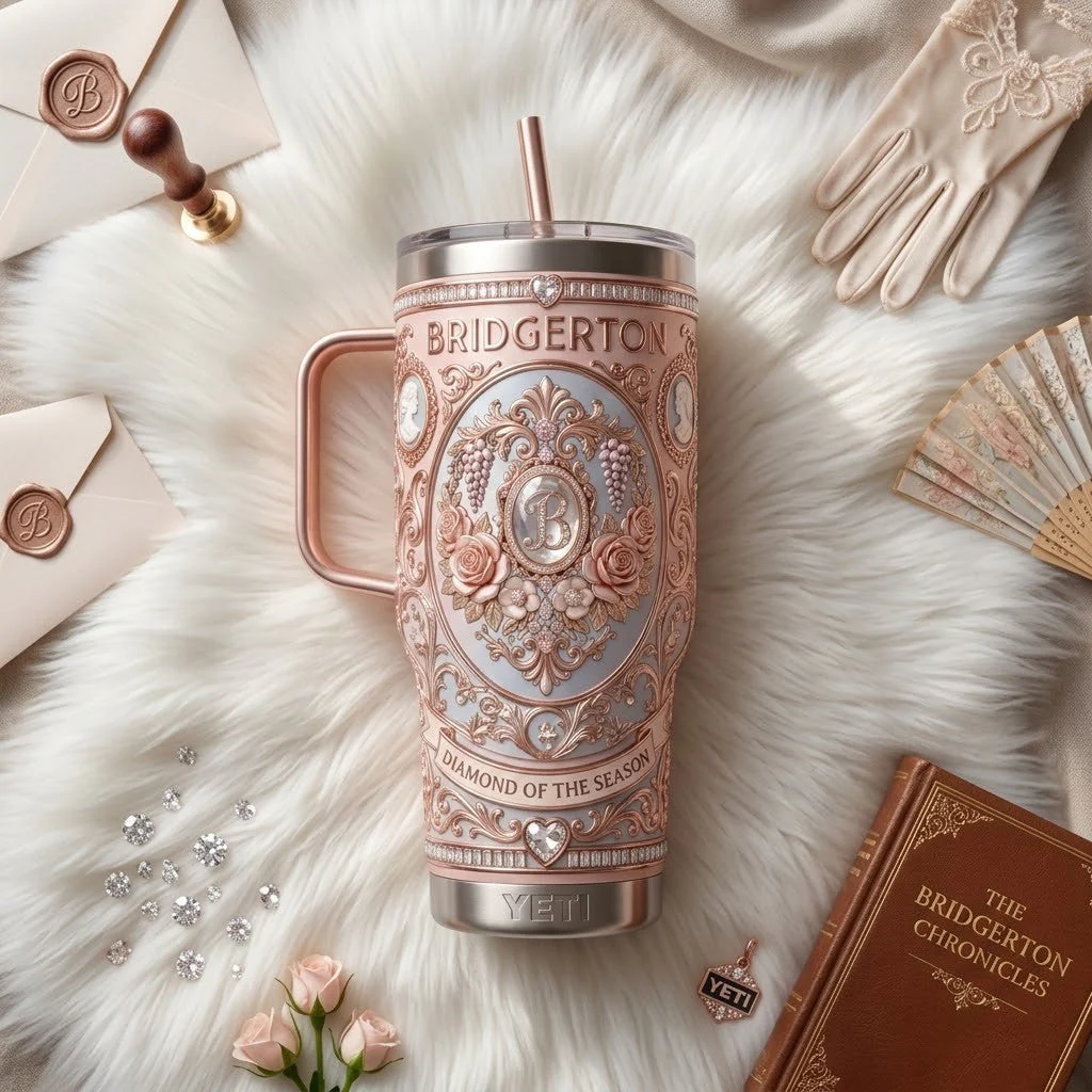 Bridgerton 3D YETI Tumbler - Detail View