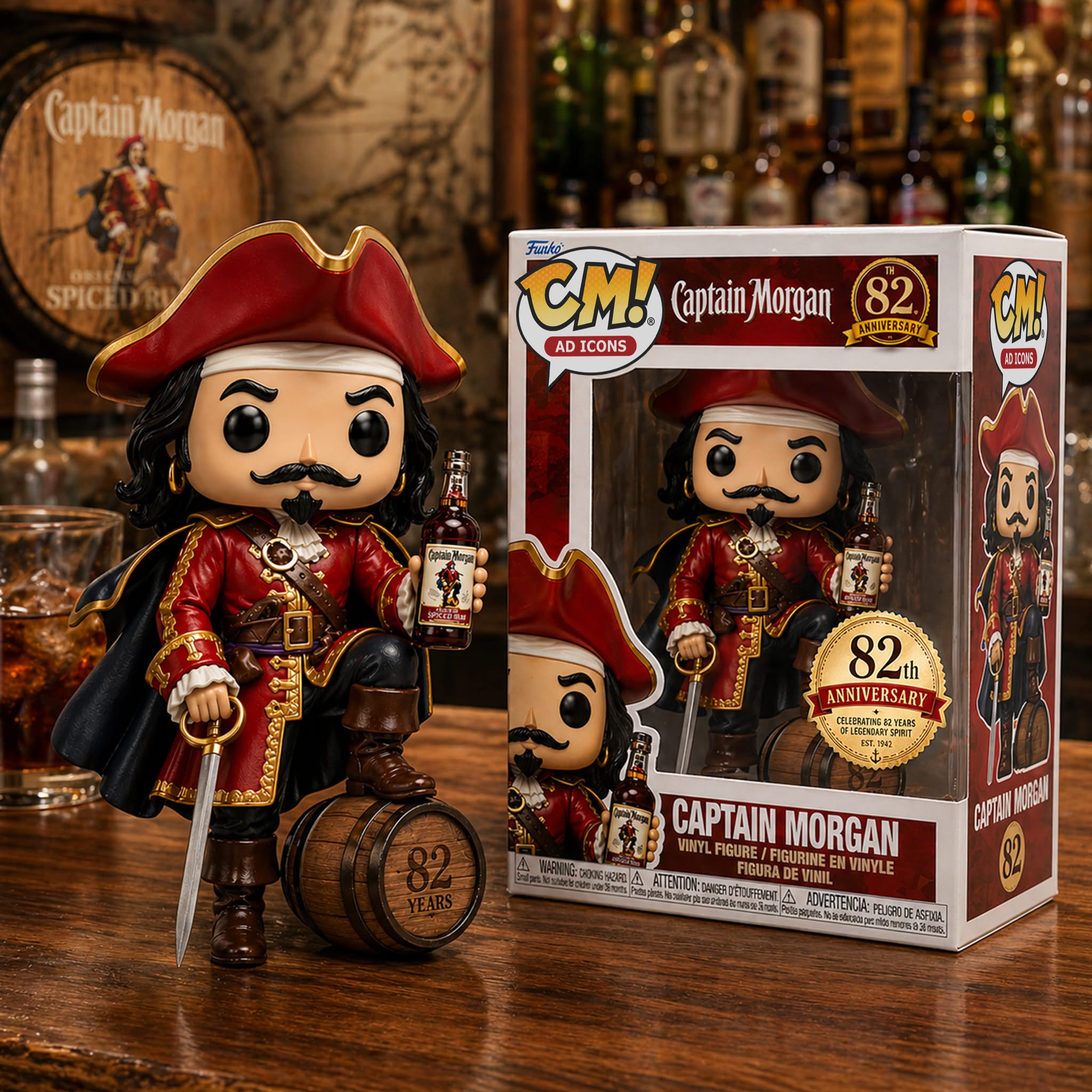 Captain Morgan 82nd Anniversary Funko Pop - Front View