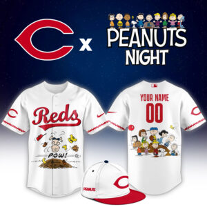 Cincinnati Reds Peanuts Night Custom Baseball Jersey