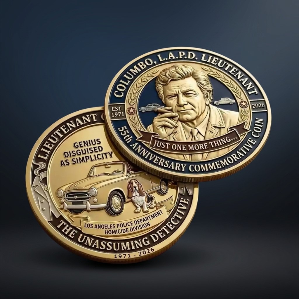 Columbo 55th Anniversary 1971-2026 Commemorative Coin - Front View