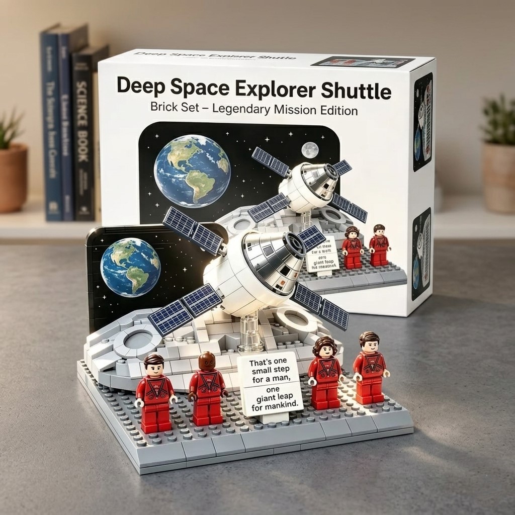 Deep Space Explorer Shuttle Legendary Mission Edition Brick Set - Front View