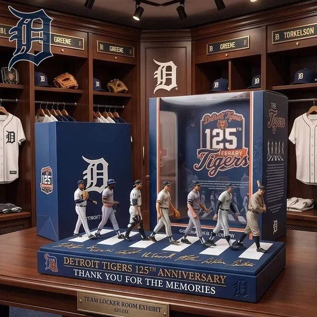 Detroit Tigers 125th Anniversary Figurine Set - Detail View