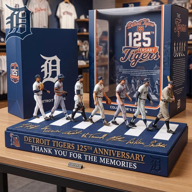 Detroit Tigers 125th Anniversary Figurine Set - Front View