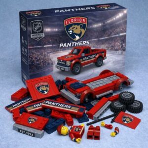 Florida Panthers Est 1993 NHL Hockey League Series Pickup Truck Building Blocks Set