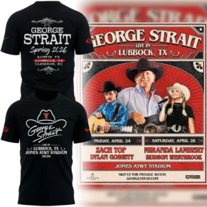 George Strait Live In Lubbock TX Jones AT&T Stadium 2026 T-Shirt