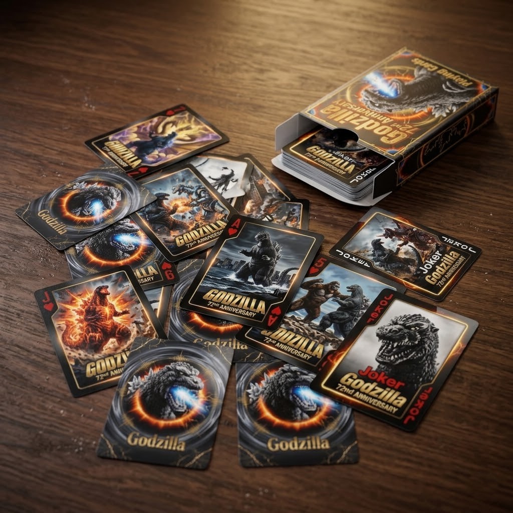 Godzilla 72nd Anniversary Playing Cards - Detail View