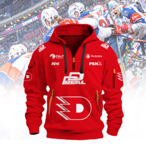 HC Dynamo Pardubice P REAL Sponsors 3D Quarter-Zip Hoodie