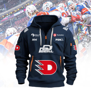 HC Dynamo Pardubice P REAL Sponsors 3D Quarter-Zip Hoodie