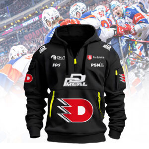 HC Dynamo Pardubice P REAL Sponsors 3D Quarter-Zip Hoodie