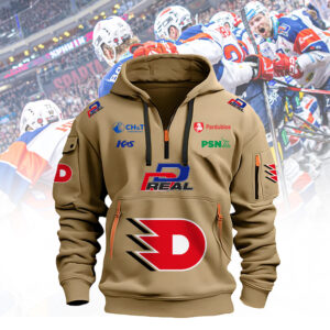 HC Dynamo Pardubice P REAL Sponsors 3D Quarter-Zip Hoodie