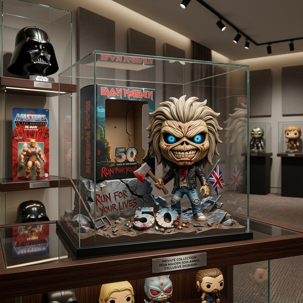 Iron Maiden 50 Years Run For Your Lives Collectible Figure Diorama - Detail View